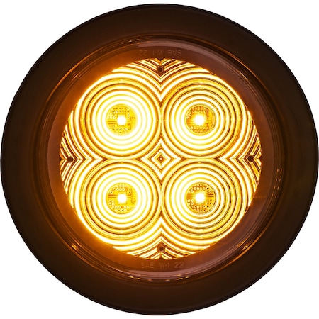 Buyers Products 4 Inch Round Recessed Strobe with Amber LEDs and Clear Lens SL42CA